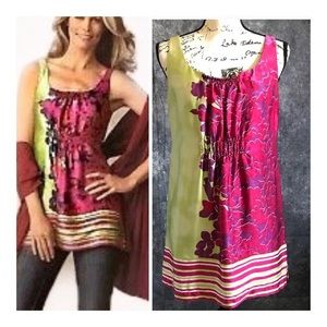 CAbi 103 Cosmo Floral Silk Top